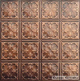 Tin Ceiling Design 210 Antique Plated Copper