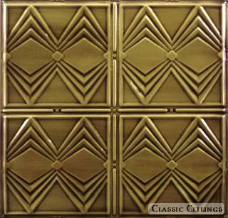 Tin Ceiling Design 303 Antique Plated Brass