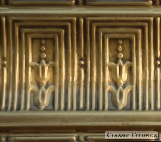 Tin Ceiling Design 808 Antique Plated Brass