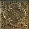 Tin Ceiling Design 500 Antique Plated Brass 2x4